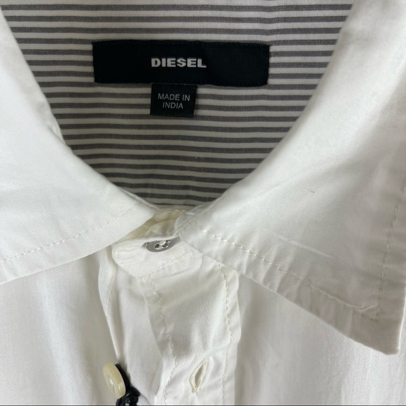 Men’s Diesel S Guruso White Button Down Long sleeve XL! - Picture 3 of 8